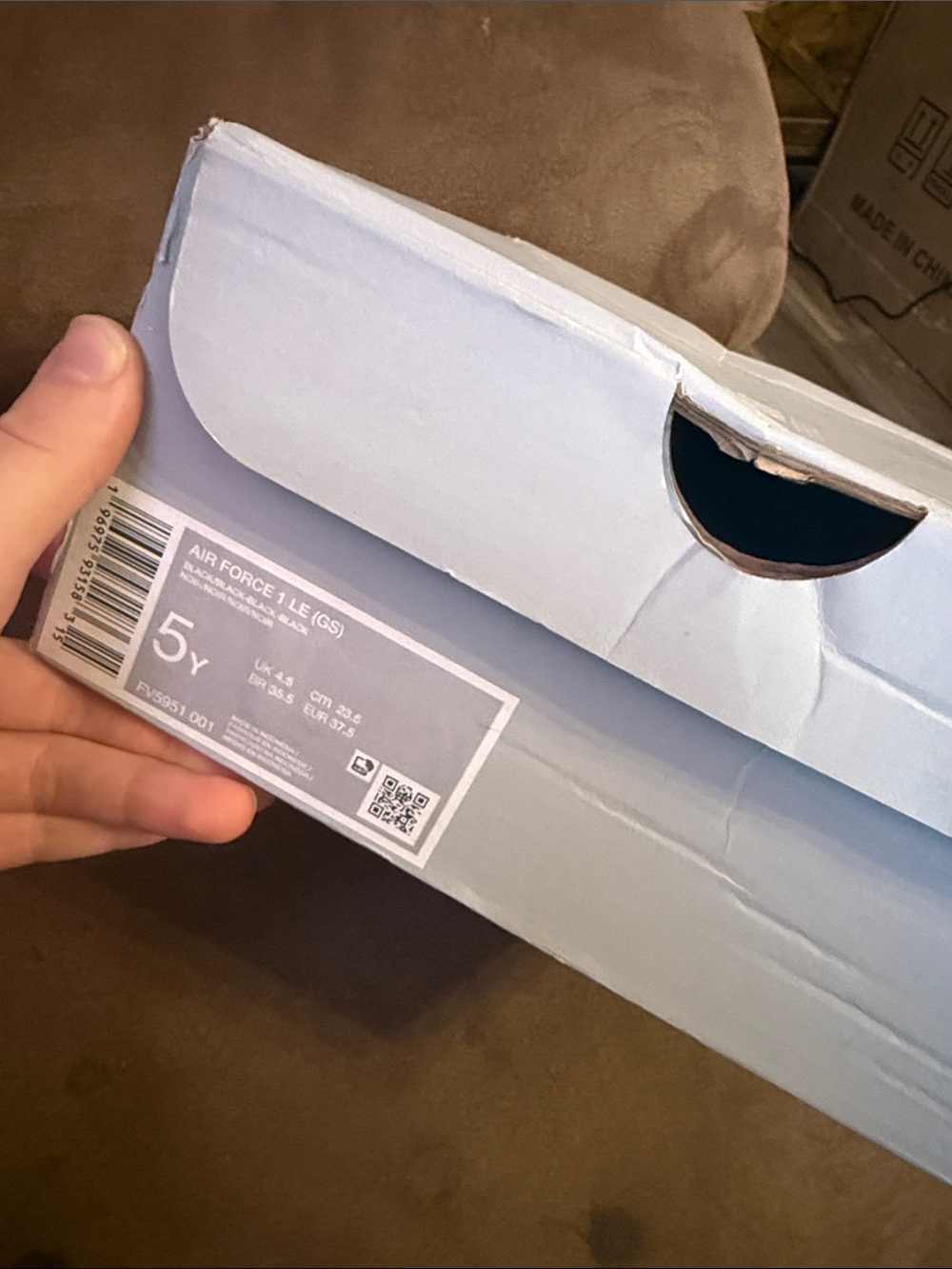 Nike Air Force 1 LE Box — Light Blue / White